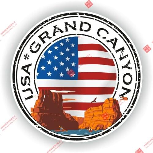 Interesting Car Stickers Grand Canyon USA Stamp Seal Car Styling PVC Vinyl Motorcycl Accessories