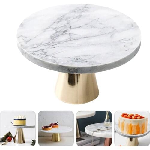 Round Cake Stand Marble Cake Display Stand Dessert Cupcake Display Tray
