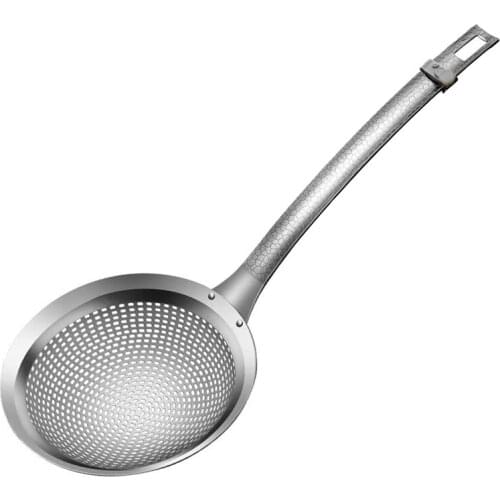 Skimmer Slotted Spoon for Cooking,Rustproof Fine Mesh Strainer,Stainless Steel Multi-Functional Strainer with Handle