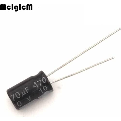 MCIGICM 1000pcs Aluminum electrolytic capacitor 470uF 10V 6*11 Electrolytic capacitor