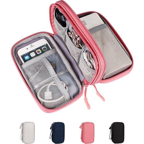 Multifunctional Cable Storage Bag Waterproof Travel Mobile Power Hard Disk Headset Gadget Organizer Electronics Accessories Bags