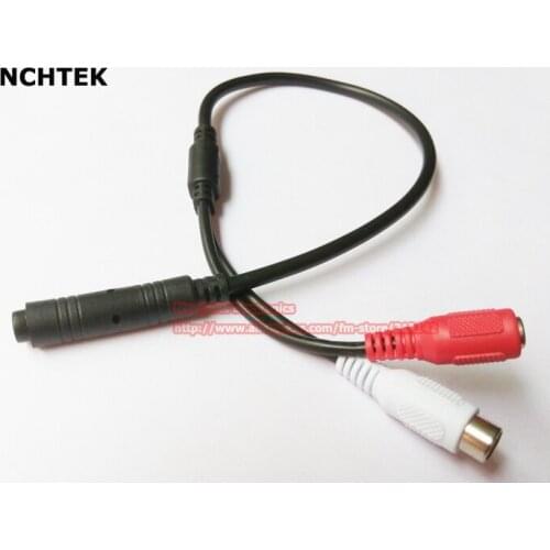 NCHTEK Mini Microphone CCTV Security RCA output, mic ,Audio monitor surveillance ,5Qty ,Free shipping