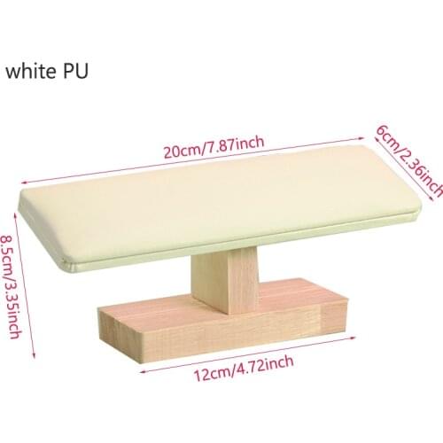 New Arrival White PU Bamboo T-bar Bangle Holder Shelf Watch Display Rack Jewelry Storage Wood Watch Bracelet Chain Stand Display