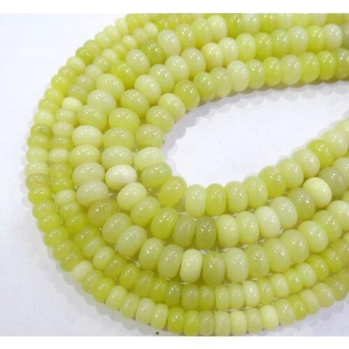 Wholesale Lemon yellow Natural tone Rondelle Beads 4*6mm 5*8mm Spacer Beads For Jewelry Making Bracelet Accessories