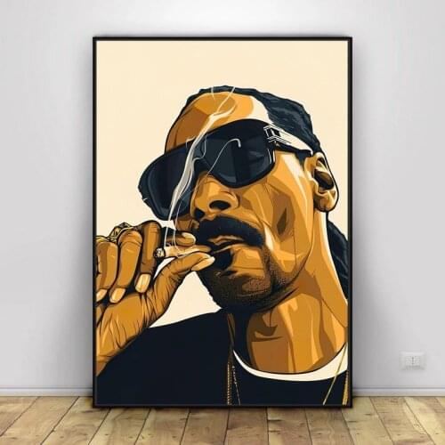 Hip Hop Snoop Dogg Singer Star Posters Prints Rapper Star Canvas Paintings Oil Painting Modern Wall Art Picture for Home Decor