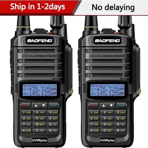 2pcs baofeng UV-9R plus waterproof IP68 walkie talkie High power two way radio VHF UHF portable radio walkie talkie uv9R plus