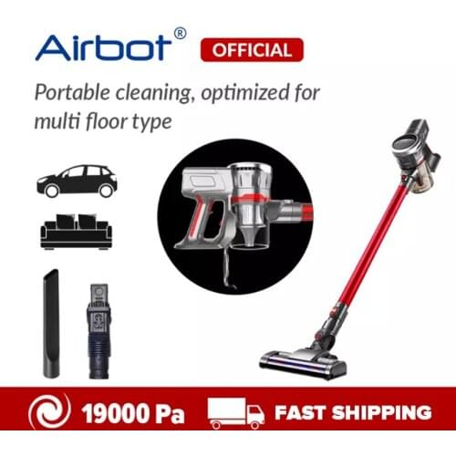 Airbot Supersonics Cordless Handheld Stick Vacuum 19KPa Light Weight Car Robotic Vacuum