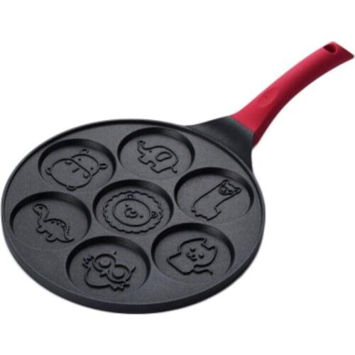 Seven-hole Breakfast Pan Multi-function Pancake Pan Animal Mold Small Frying Pan Egg Non-stick Frying Pan Egg Frying Mould