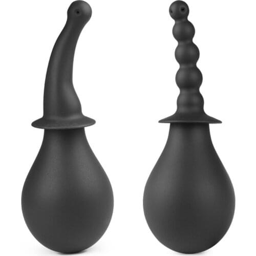 Anal Douche Cleaning Enema Silicone Butt Plug Adult Sex Toys For Woman Anus BDSM Gay Men Erotic Anal Shower Ass Plug