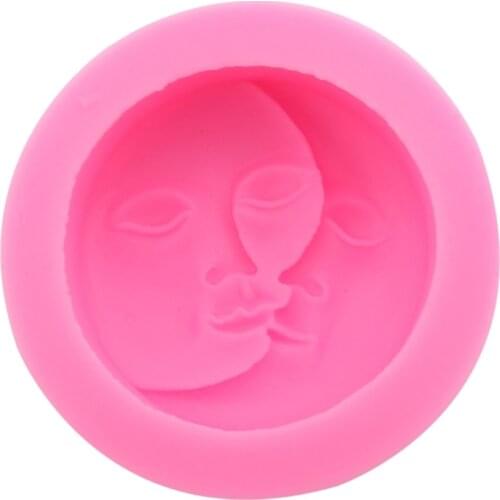 Silicone Moulds Sun Moon Face Silicone Soap Moulds Fondants Chocolate Mould Baking Cake Decorating Tool for Baking Candy