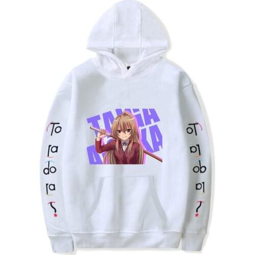 2021 Toradora Cotton Polyester Hoodie Sweatshirt Unisex Fashion Casual Print Streetwear Hoodies Anime Hooded Sweatshirt Clothes