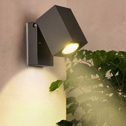 Thrisdar 5W GU10 Outdoor Garden Waterproof LED Wall Light 90 Degree Adjustable Corridor Aisle Villa Balcony Porch Wall Lamp
