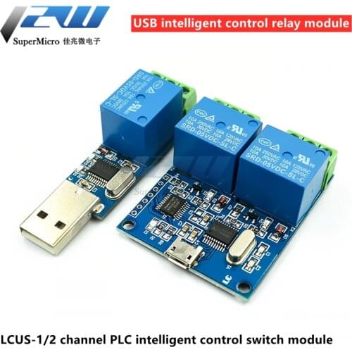 LCUS-1 computer serial port USB control relay module LCUS-2 way PLC intelligent control switch module