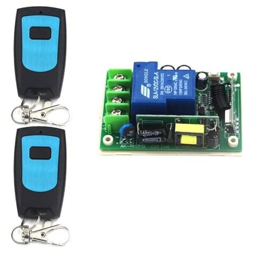 Smart RF Remote Switch RF 433MHz AC 85V-250V 30A 2PCS Waterproof Transmitter with Receiver Control Lamps SKU: 5302