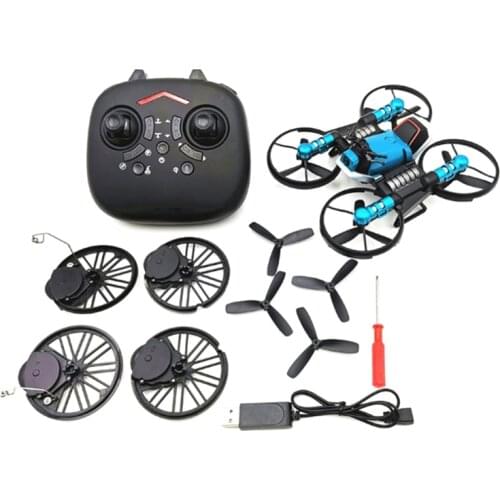 Premium Quality Land/Air Mode Flying High Speed Motorcycle One Key Switch Stunt 2.4G RC Drone Intelligent Kid Toy