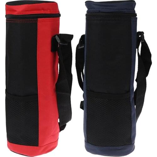 1X Water Bottle Cooler Tote Bag Universal Water Bottle Pouch High Capacity Insulated Cooler Bag Outdoor Traveling Camping Hiking