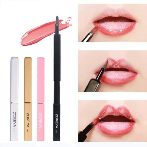 1Pcs Retractable Lip Brush Beauty Make Up Tool Portable Dustproof Cosmetic Brush Lipstick brush with lid