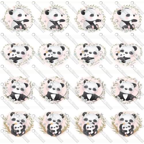 3" Cute Panda Cartoon Printed Design Customized Lanyard/Satin/Grosgrain Ribbon for Crafts DIY Handmade Materials Hair Bow CA208