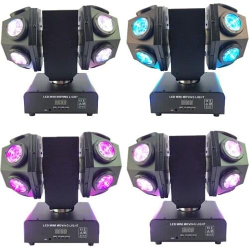 4pcs/lot New led 12 head moving full-color double arm moving heads stage lighting wedding bar KTV drum scanning lamp