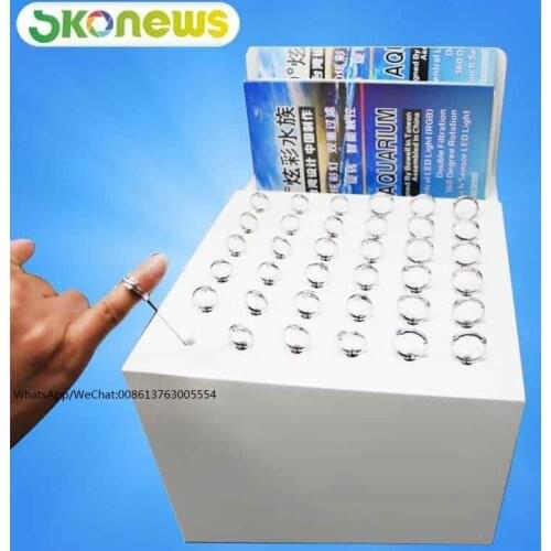 3 Pcs Customized Ring Retractable Anti-Theft Display Tray Jewelry Security Cable Pull Box Stand Cabinet Tray