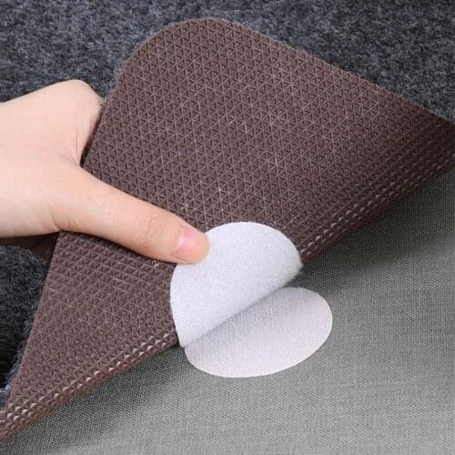 5pair Seamless Double-sided Fixed Velcro Adhesive Sofa Bed Sheets Rug Table Cloth Anti-running Anti-slip Floor Home Decoration