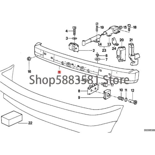 CAR front bar bone [iron] BM WE34 518i M40 518i M43 520i M20 520i M50 520i 524TD 525i M20 525i M50 525IX 525TD 525TDS buffer bar