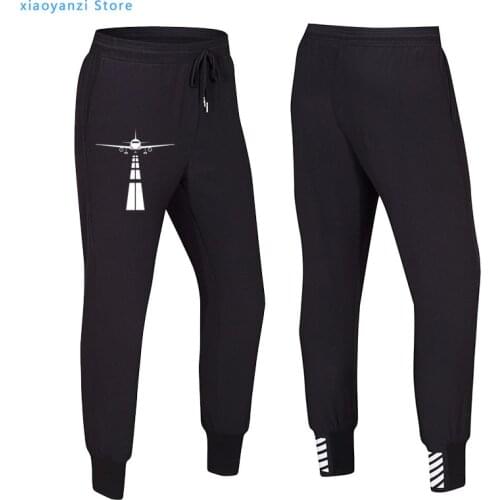 Pilot Airplane 2020 Men Women Pants Eat Sleep Fly Repeat Vintage Sweatpants Trousers Jogger Pants Black Casual Pants