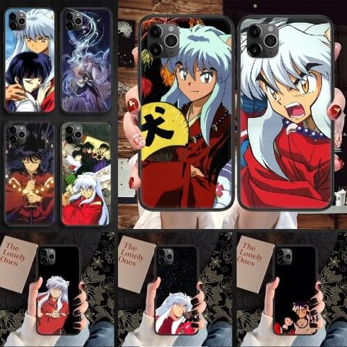Inuyasha Anime Phone Case Cover Hull For iphone 5 5s se 2 6 6s 7 8 12 mini plus X XS XR 11 PRO MAX black art Etui trend coque
