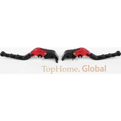 CNC Foldable Fingers Wave Brake Clutch Levers For Honda VFR750 1991-1997 Black&Red&Black 1992 1993 1994 1995 1996