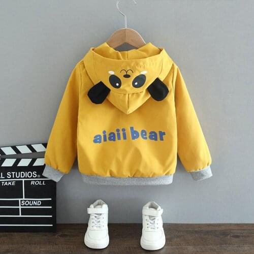 Cute Spring Autumn Childrens Clothing Cartoon Jacket Boys Girls Baby Outing Windbreaker Children Zipper Cardigan High Qualit