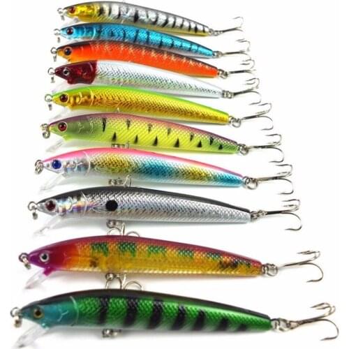 HiUmi Hard Fishing Lure 8.5g 9.5cm Lure Bait Tight Wobble Slow Floating With Three Hooks Minow Lure