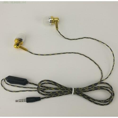 Good qty cheap 3.5mm In-ear Stereo Phone Headsets Earphones Headphones with Mic wholesale for iPhone Samsung 50pcs/lot