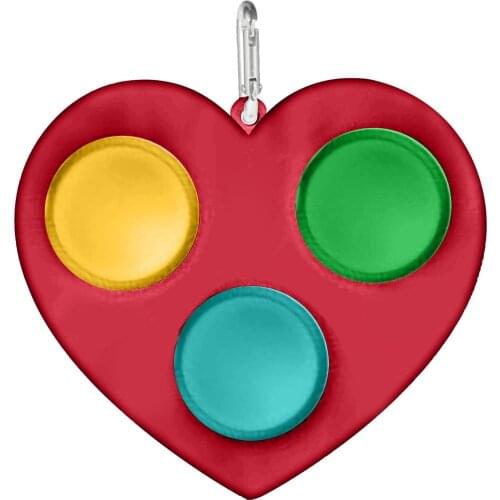 Children Adult Love Shape Simple Dimple Fidget Toy Stock Creative Dimple Toy Pressure Reliever Board Controller Educational Toy