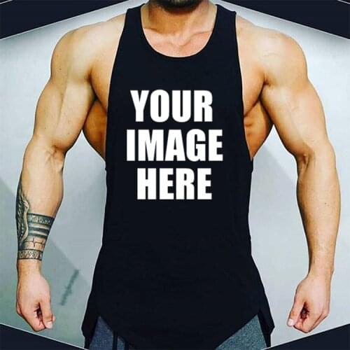 Customised Cotton Sports Muscle Bodybuilding Tank Top Men Custom