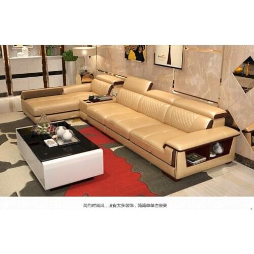 Living Room Sofa set furniture real genuine cow leather sofa recliner speaker bluetooth puff asiento muebles de sala canape cama