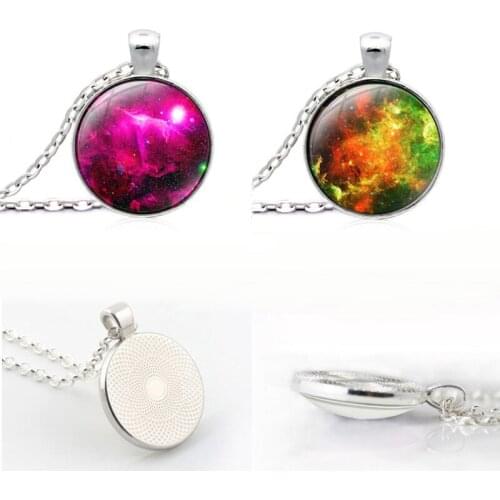 New Arrival Nebula space pendant astronomy geek jewelry sci-fi science galaxy space necklace glass dome pendant Jewellery Gift