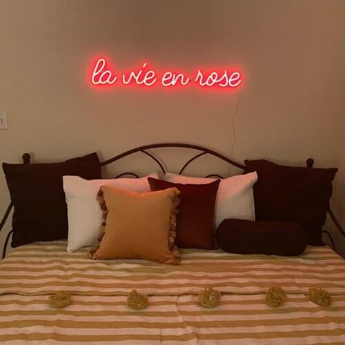 La vie en rose Neon Sign Custom Light Lamp Illuminate Shop Office Living Room Interior Design Custom Led Light Sign