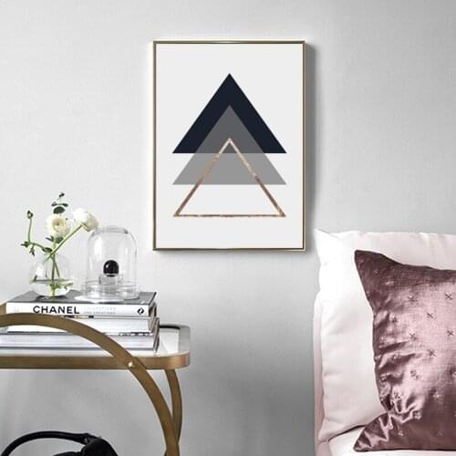 Minimalist Geometric Canvas Posters and Prints Wall art Palm Leaf Painting Picture for Living Room Home Decor