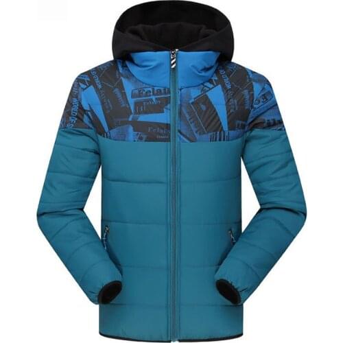 Winter Jacket Men 2019 New Quilted Men Jacket Hooded Cotton Padded Coat Warm Parka Stand Collar Long Sleeve Outwear