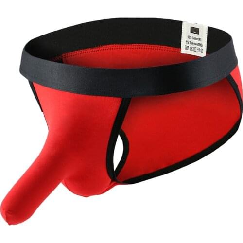 Mens Underwear Sexy Briefs Men Elephant Nose Panties Breathable Low-waist Bikini Cotton Male Underpants Specially Male Briefs