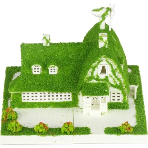 ABS Plastic DIY Doll House Miniature House Kit Dollhouse Kids Assemble Toy