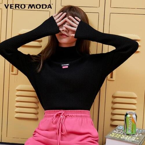 Vero Moda Women 100% Wool Skin-friendly Stretch Slim Fit Knitted Turtleneck Base Sweater | 320324059