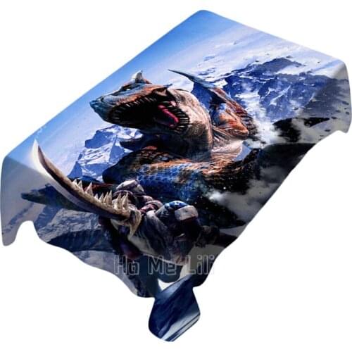 Monster Hunter Wallpaper Tigrex Science Fiction Animal Tablecloth Indoor And Outdoor Art Decoration