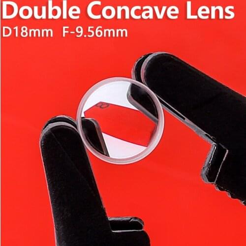 Double concave lenses Zoom mirror Optical lens physical optics Cat eye Telescope Microscope D18mm F-19.56mm Customizable