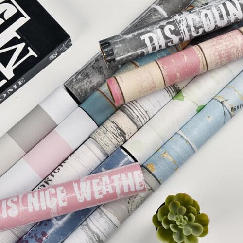 Wood Pattern Stickers PVC Self-Adhesive Wallpaper for Bedroom Drawers Cabinet Furniture Home Wall Decorative Sticky Paper Decal