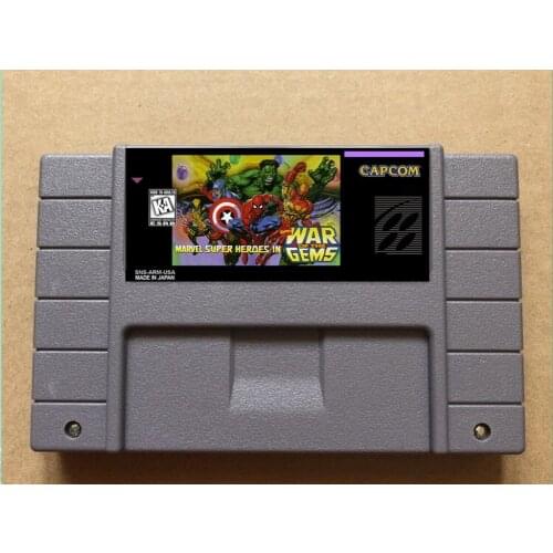 Marvel Super Heroes in War of the Gems USA-NTSC version 16 bit 46 pins video games