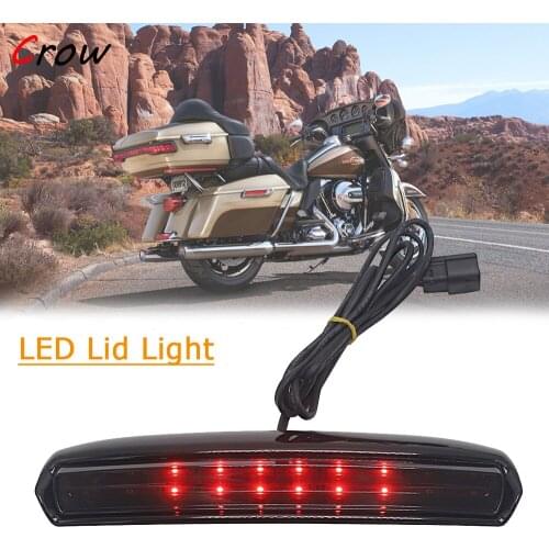 LED Motorcycle Tour-Pak Lid Light Satin Black For Harley Electra Road Tri Glide Low Ultra Limited Low FLHTKL FLHTCU FLTRU 2014