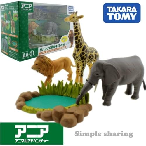 Takara Tomy Tomica Ania Animal Adventure Aa 1 Prairie Model Kit Diecast Elephant Toys Resin Tiger Baby Bauble Deer Mould