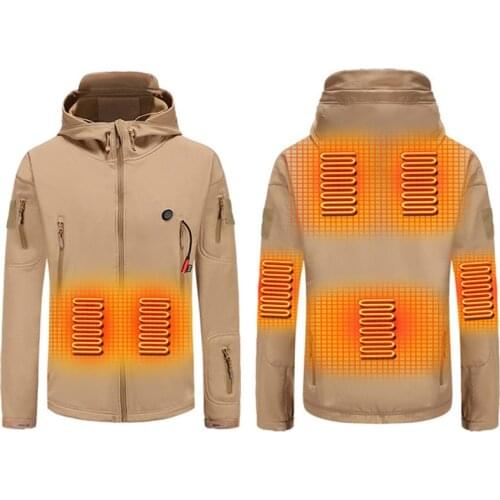 Outdoor Winter Electric Heating Jacket USB Charge Men Women Heated Jackets Intelligent Heat Skiing Hiking Clothes Hiking Jackets