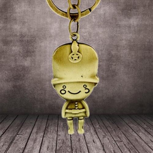 Vintage Cap Soldier Keychain Pendant Punk Key Chain Charms For Keys Car Keys Accessories Keyring On a Bag